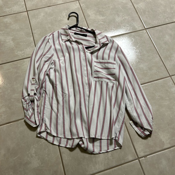 Zara striped blouse sz M - Picture 1 of 3